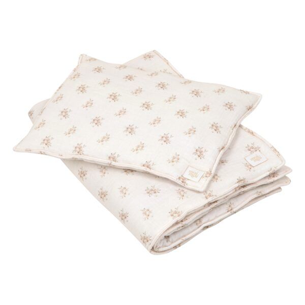 Musselin-Babydecke + Kissenset - Boho-Blumen – Bild 4