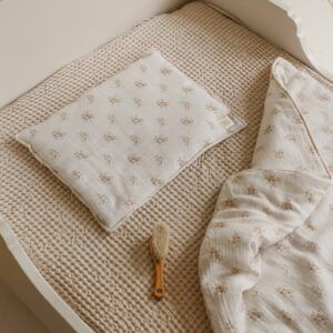 Musselin-Babydecke + Kissenset - Boho-Blumen