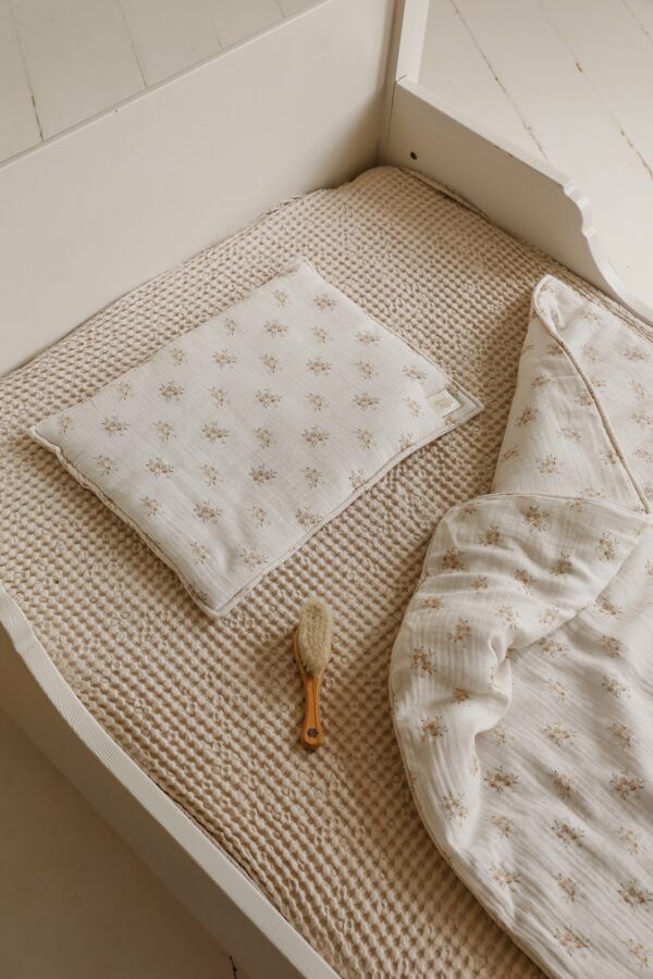 Musselin-Babydecke + Kissenset - Boho-Blumen