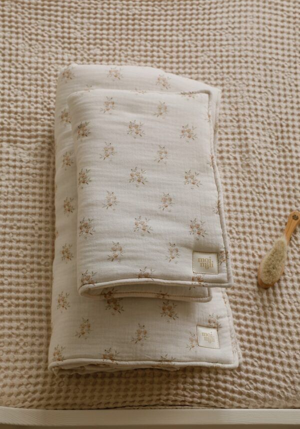 Musselin-Babydecke + Kissenset - Boho-Blumen – Bild 5