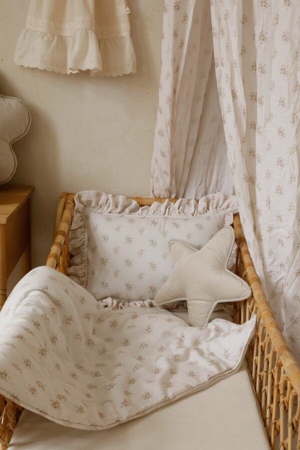 Musselin-Babydecke + Kissenset - Boho-Blumen – Bild 3