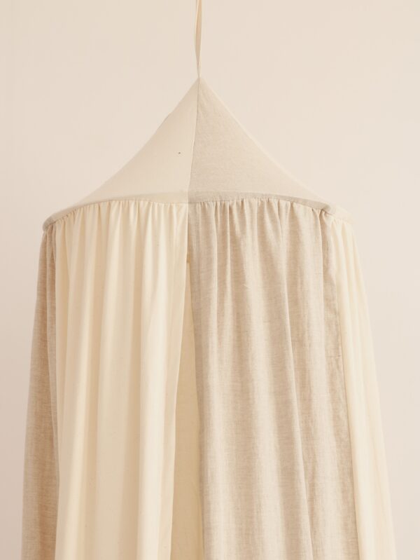 Organic Cotton and Linen Canopy - Cream Circus - Image 4