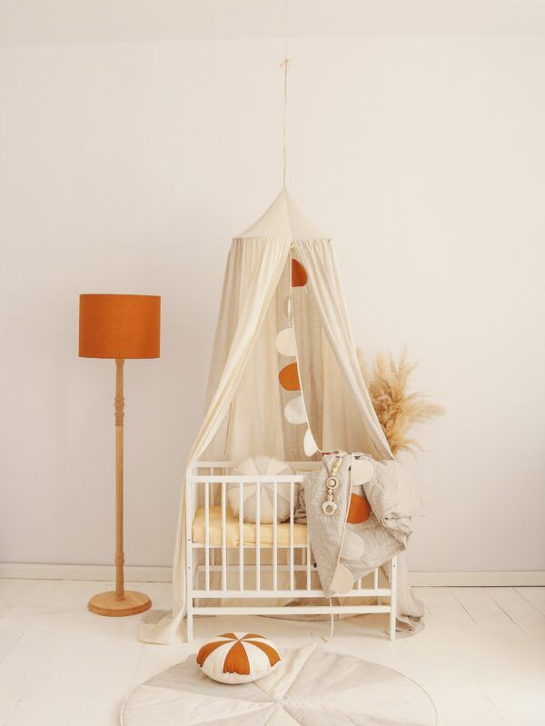 Organic Cotton and Linen Canopy - Cream Circus - Image 6