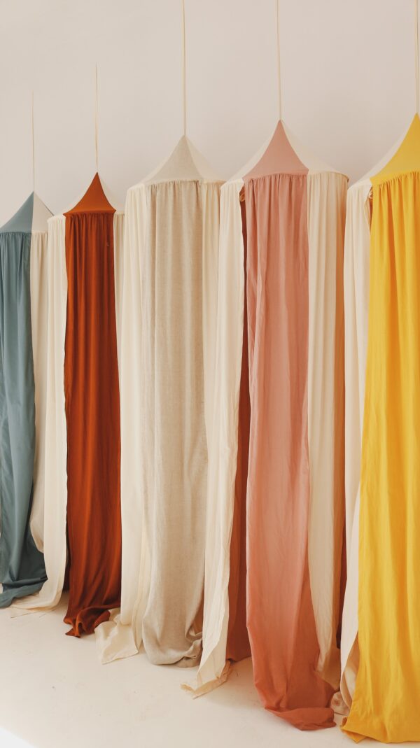 Organic Cotton and Linen Canopy - Cream Circus - Image 10