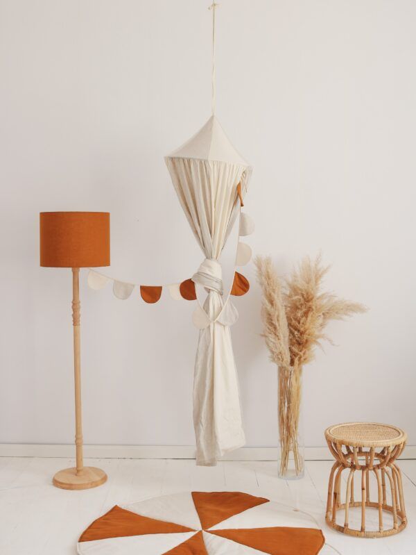 Organic Cotton and Linen Canopy - Cream Circus - Image 9