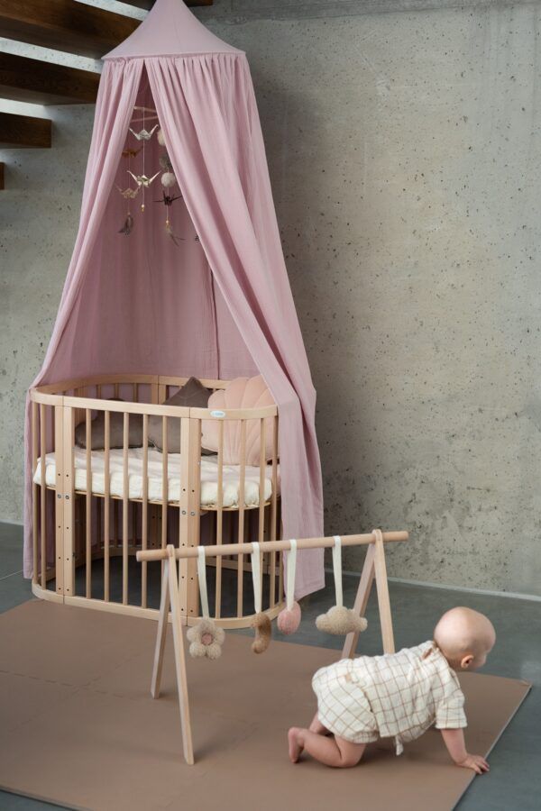 Bio-Baumwoll-Betthimmel - Babyrosa – Bild 2