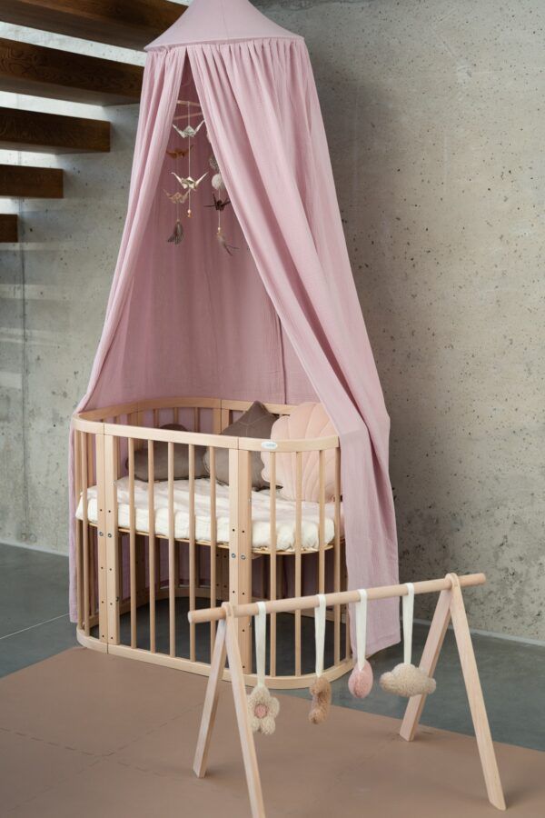 Bio-Baumwoll-Betthimmel - Babyrosa – Bild 5