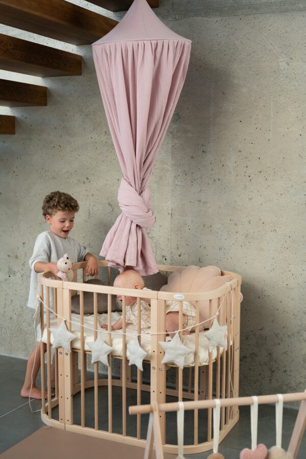 Bio-Baumwoll-Betthimmel - Babyrosa – Bild 4