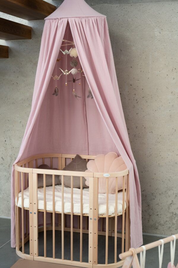 Bio-Baumwoll-Betthimmel - Babyrosa