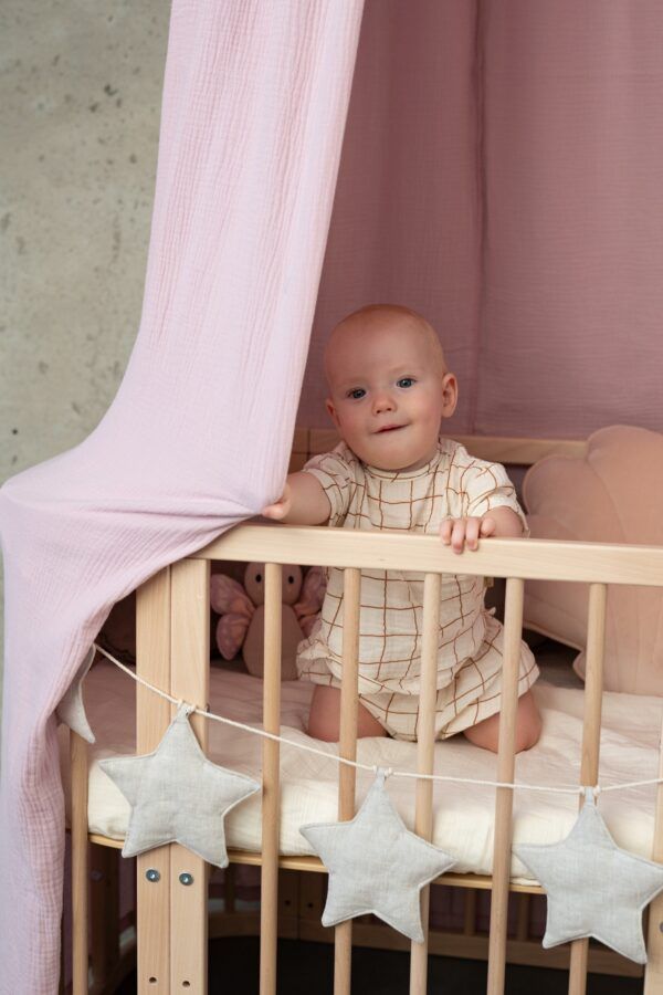 Bio-Baumwoll-Betthimmel - Babyrosa – Bild 6