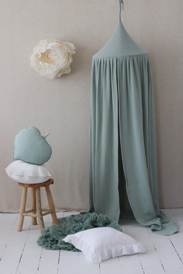 Bio-Baumwolle Betthimmel – Mint