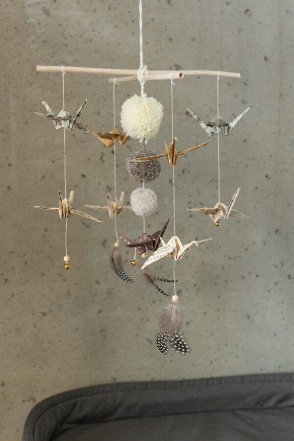 Origami Nursery Mobile - Gold Dust - Image 6