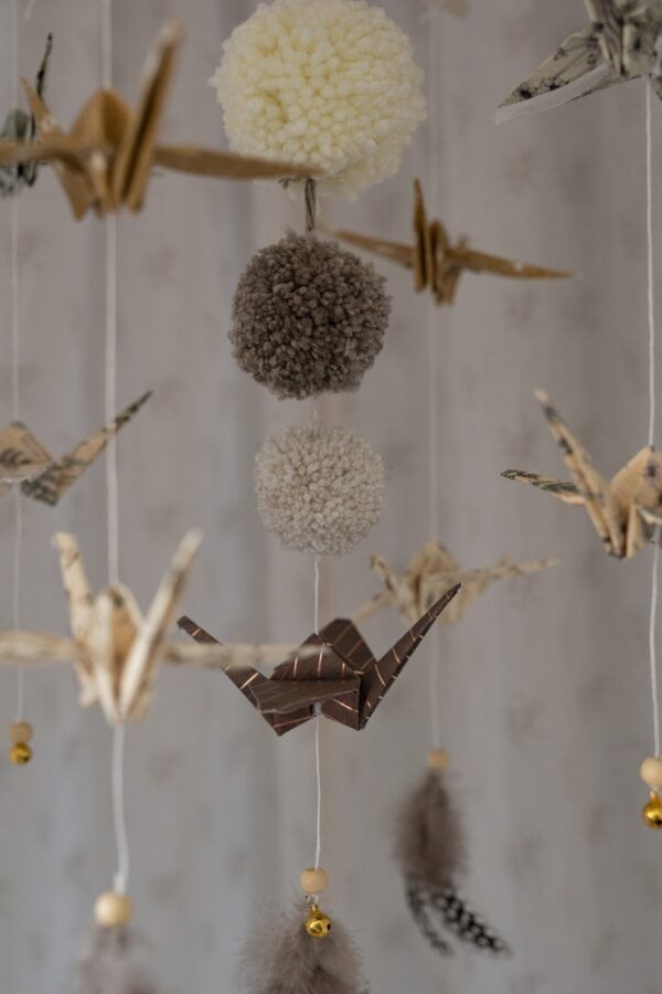Origami Nursery Mobile - Gold Dust - Image 4