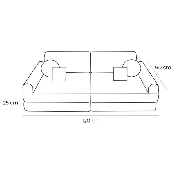 Large Modular Sofa for Kids - Premium Boucle, Champagne Ecru - Image 7