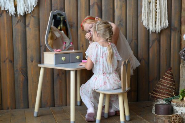 Princess Beauty Table and Chair with Mirror - Tulip - Image 5