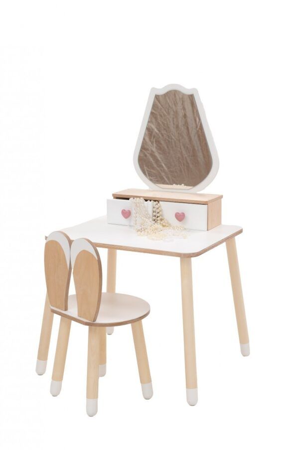 Princess Beauty Table and Chair with Mirror - Tulip - Image 8