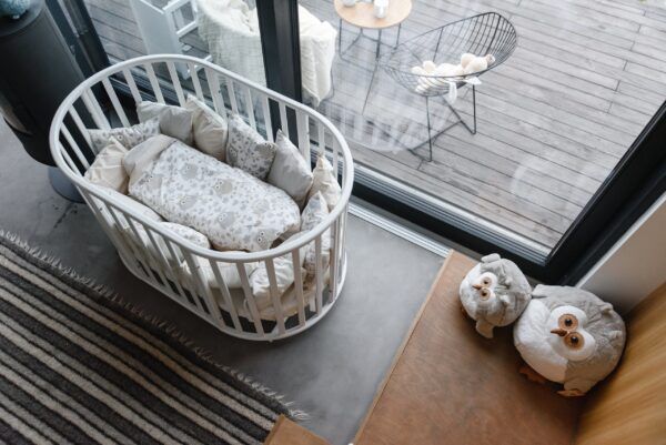 Round Baby Crib OLIN - White - Image 13