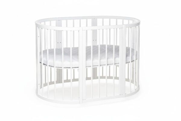 Round Baby Crib OLIN - White - Image 8