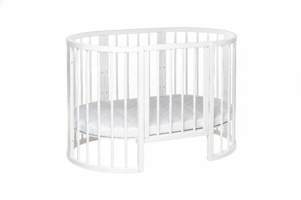 Round Baby Crib OLIN - White - Image 5