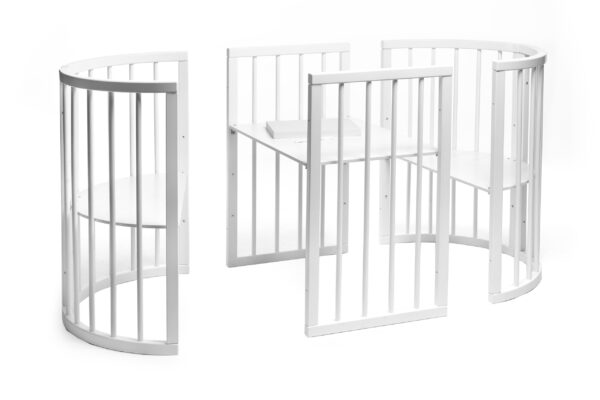 Round Baby Crib OLIN - White - Image 9