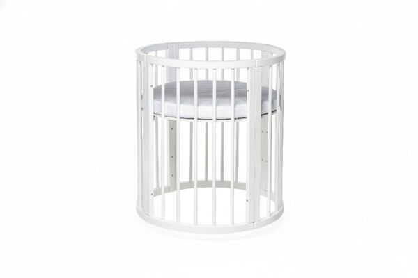 Round Baby Crib OLIN - White - Image 7