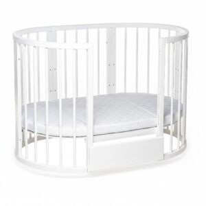 Round Baby Crib OLIN - White
