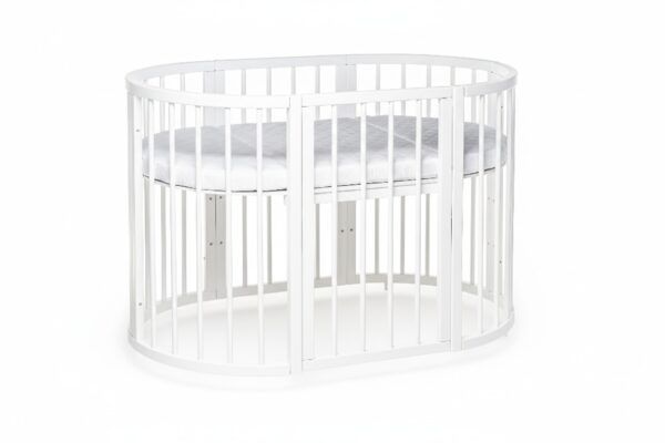 Round Baby Crib OLIN - White - Image 3
