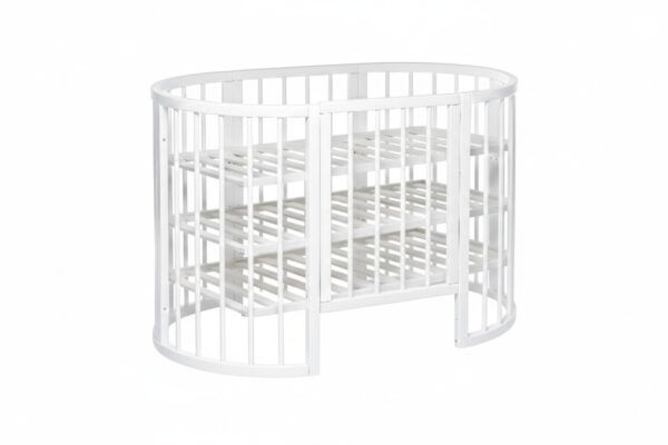 Round Baby Crib OLIN - White - Image 11