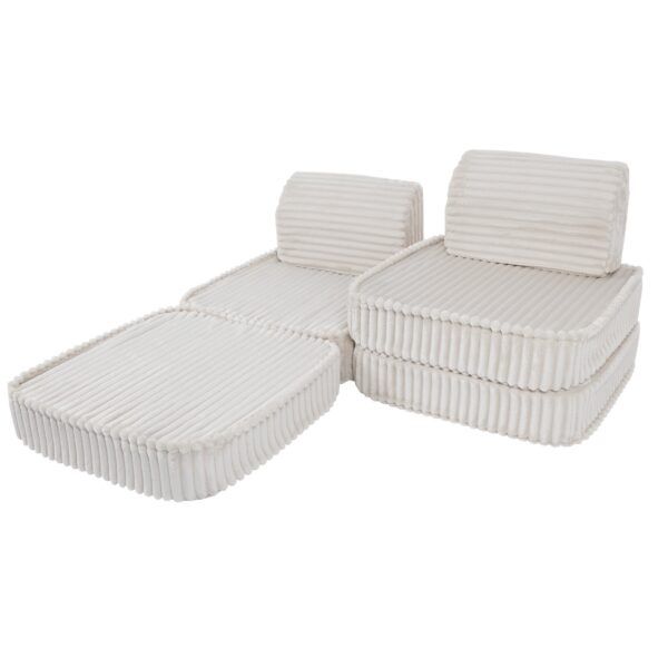 Small Modular Sofa for Kids - Churros White - Image 3