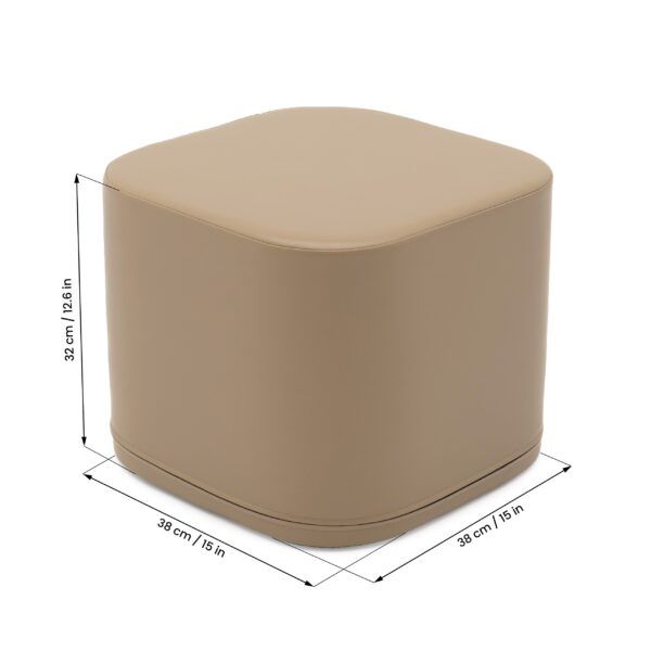 Kleiner Spielpouf Würfel - Beige – Bild 3
