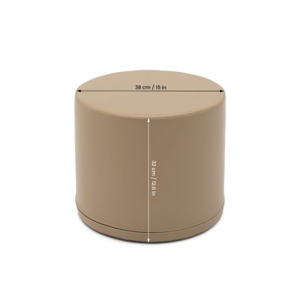 Kleiner Spiel-Pouf Zylinder - Beige – Bild 3
