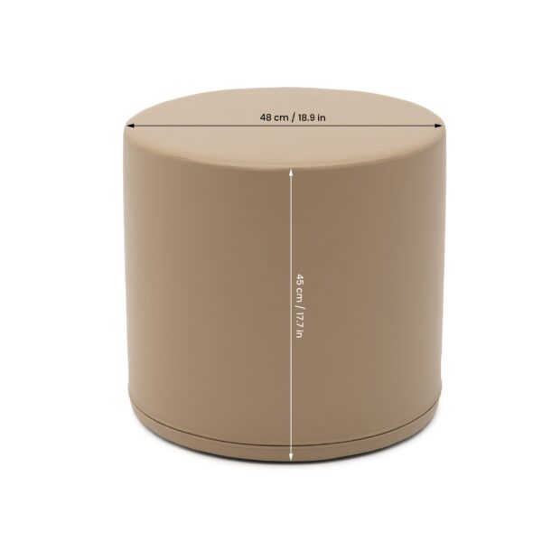 Großer Spiel-Pouf Zylinder – Beige – Bild 2