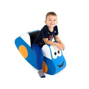 Softplay-Rutscher-Spielzeug-blaues-Auto