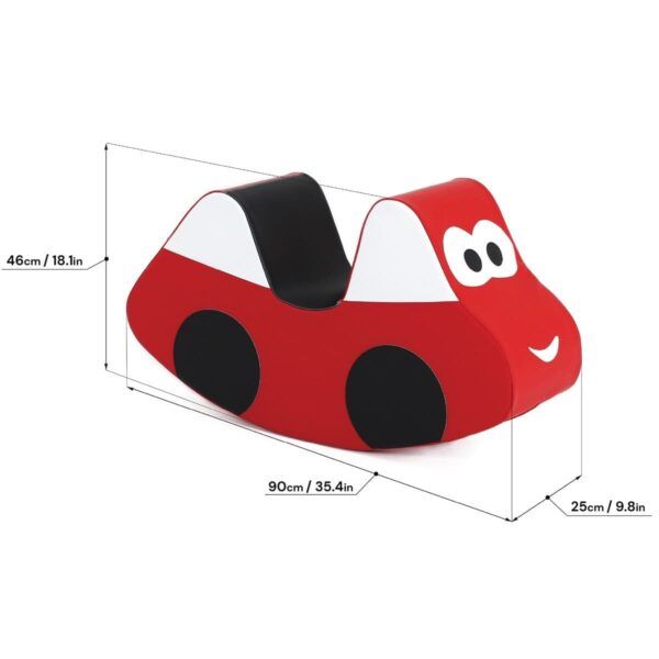 Soft Play Ride On Toy - Red Car - Image 4