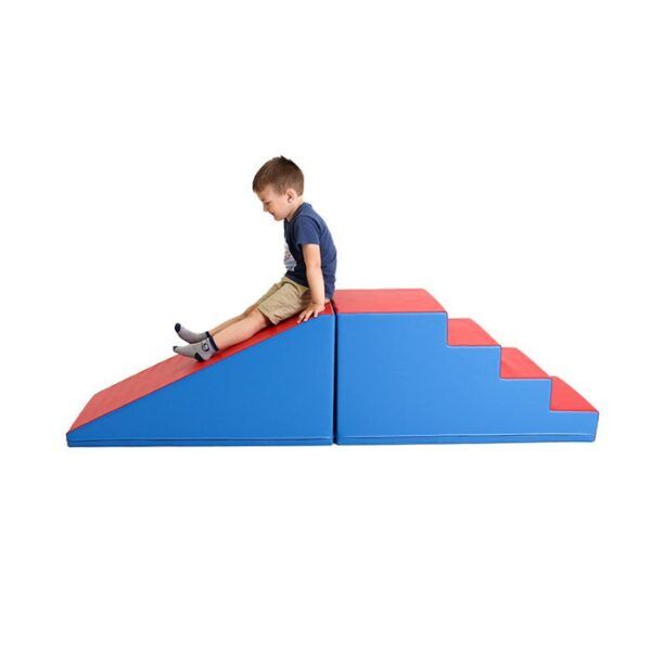 Soft Play Step and Slide Set - Blue and Red - Image 6