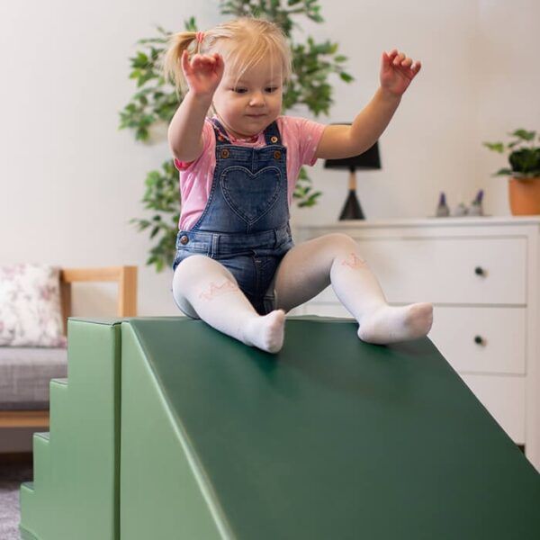 Soft Play Step and Slide Set - Green - Image 7