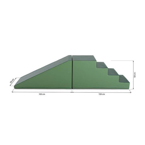 Soft Play Step and Slide Set - Green - Image 6