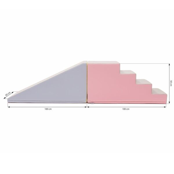 Soft Play Step and Slide Set - Pastel - Image 4