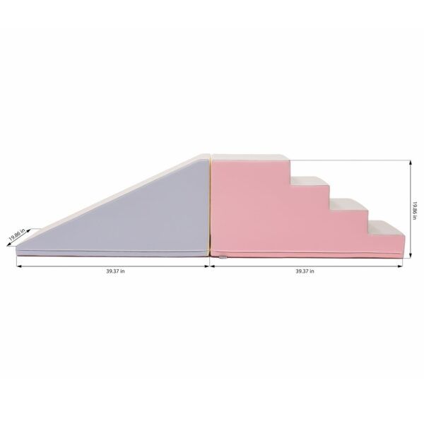 Soft Play Step and Slide Set - Pastel - Image 5