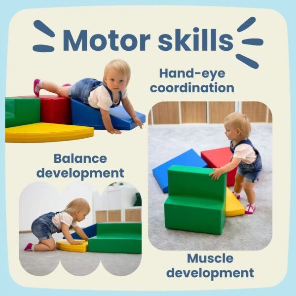 Soft Play Step and Slide Set - Pastel - Image 3