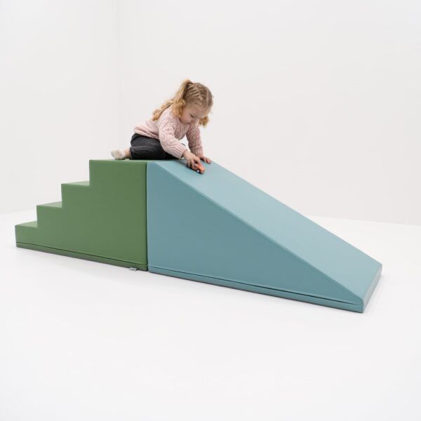 Soft Play Step and Slide Set - Pastel Turquoise - Image 4