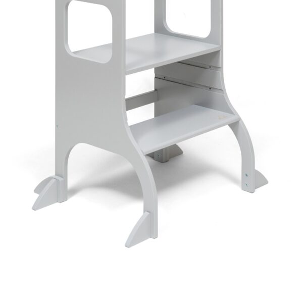 STEP UP Adjustable Height Helper Tower With Suppport Legs - Grey