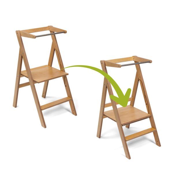 STEP'n'FOLD Foldable Helper Tower - Natural Wood - Image 8
