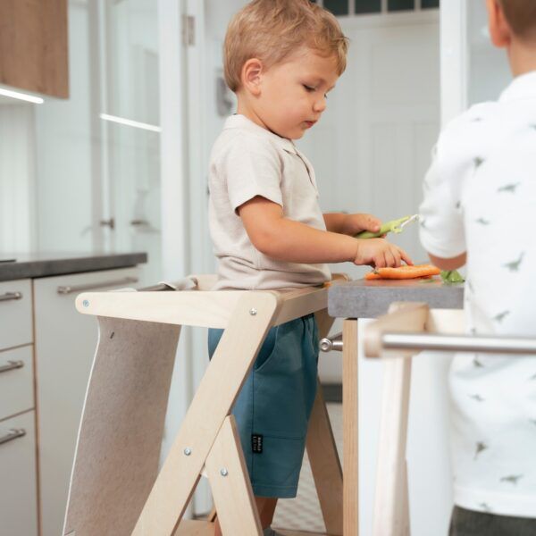 STEP'n'FOLD Foldable Helper Tower - Natural Wood - Image 9