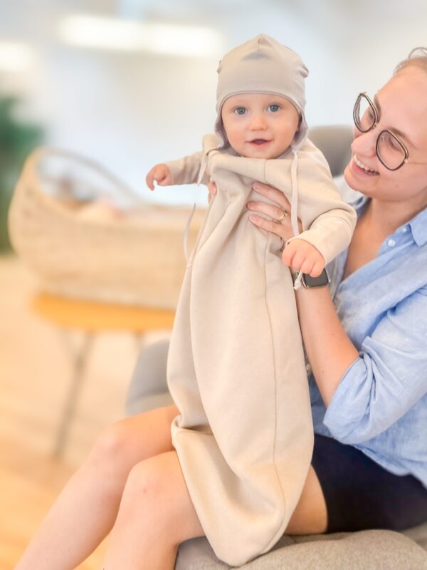 Baby Swaddle and Sleeping Bag 1.0 TOG – Beige, 6–24 Months - Image 2