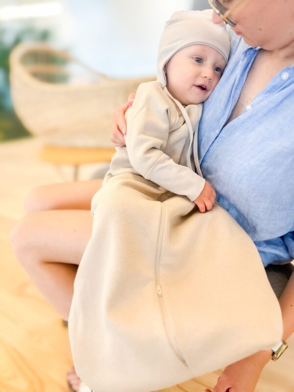 Baby Swaddle and Sleeping Bag 1.0 TOG – Beige, 6–24 Months - Image 6