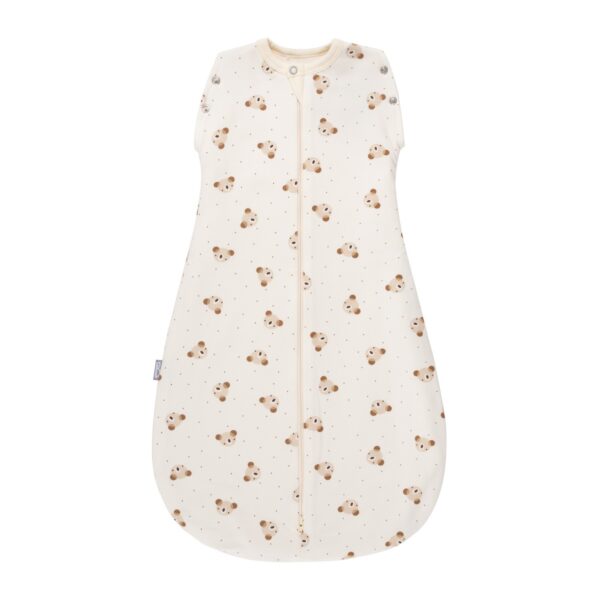 Baby Swaddle and Sleeping Bag 2.5 TOG – Beige / White - Image 2
