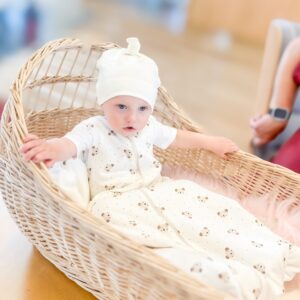 Baby Swaddle and Sleeping Bag 2.5 TOG – Beige / White, 6–24 Months