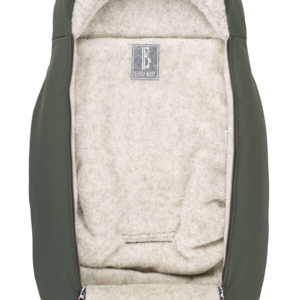 Baby Winter Footmuff – Khaki, One Size - Image 2