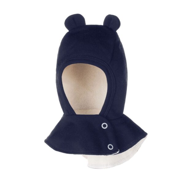 Blue Merino Wool Baby Balaclava - Image 2